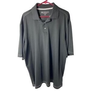 PEBBLE BEACH Performance #91870, Men’s Shirt XL Black w/ white stitching, Polo